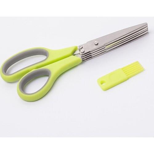 Minced 5 Layers Chopped Laver tool cut Spices Rosemary Cook Basil Kitchen Shredded scissor Scallion Cutter Herb vegetable shear