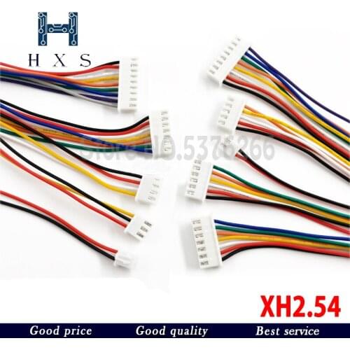 10PCS JST XH 2.54 2/3/4/5/6/7/8/9/10 Pin Pitch 2.54mm Connector Plug Wire Cable 30cm Length 24AWG