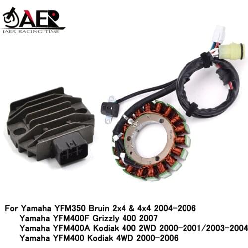 Stator Coil and Regulator Rectifier for Yamaha YFM400 Kodiak 4WD YFM350 Bruin 2x4 4x4 YFM400F Grizzly 400 YFM400A Kodiak 400 2WD