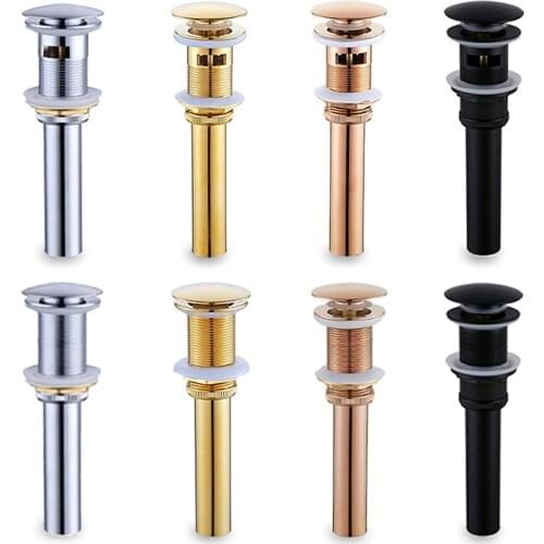 Bathroom Faucet Container Pop-Up Sink Drain With Or Without Overflow Container Sink Washstand Pop-Up Drain Plug Drain Sink Basin