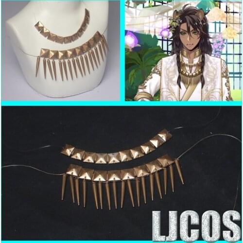 Twisted Wonderland Leona Kingscholar Savanaclaw Cosplay Necklace Ear Headwear Halloween Party Role Play Accessory Prop