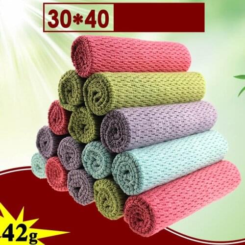 Easy Cleaning Kitchen Towel Microfibre Super Absorbent Cleaning Cloth Thicker Portable Wipes Table Window Tools