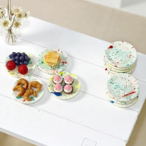 2/4/8 Pcs Kitchen Mini Tableware Miniatures Plate Dish Decor Toys For Kids Girls Gifts Doll Accessories