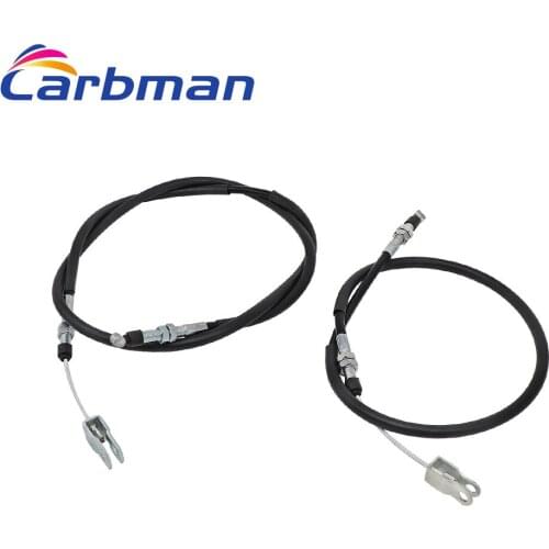 Carbman Left & Right Rear Brake Cable Set Parking Cables For Kawasaki 2500 2510 2520 3000 3010 3020 4000 4010 Mules