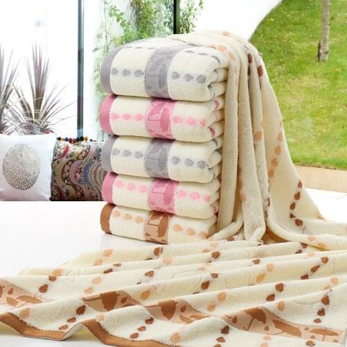100% cotton leaves pink/beige/blue towel set bath face towel Thick soft pure cotton plain Jacquard Towel Gift umbrella rain