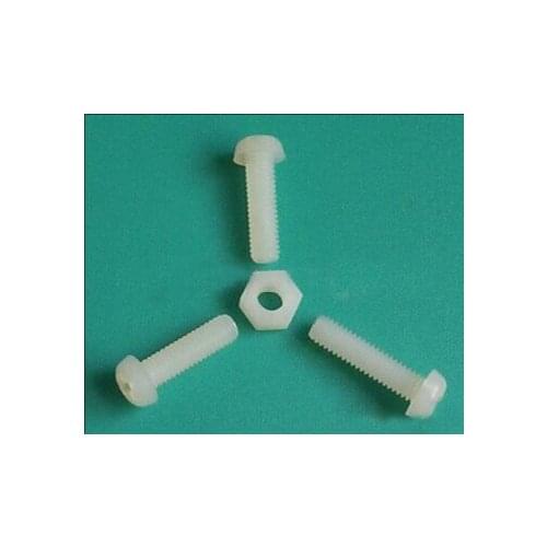 Nylon semi-circular Bolt / Insulating Plastic Screw Nut M4 * 25 200PCS