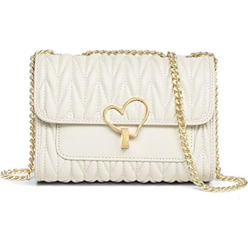 2021 New Real Cowhide Handbags Famous Brand messenger bag high-quality niche all-match one-shoulder chain bag trend