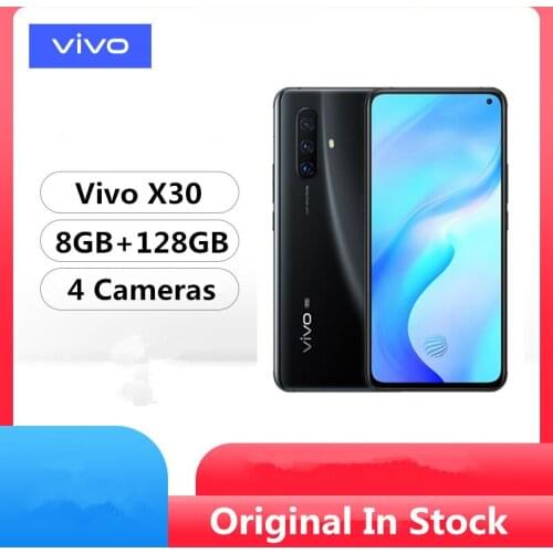 Original Vivo X30 5G Mobile Phone Exynos 980 Android 9.0 6.44" 2400x1080 8GB RAM 256GB ROM 64.0MP 20x Zoom Face ID Fingerprint