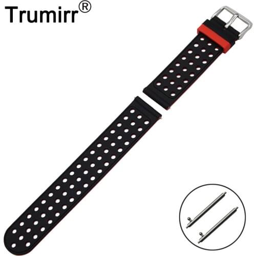 20mm Rubber Silicon Watchband for Pebble Time Round 20mm Bradley Timepiece Garmin Vivomove Quick Release Bracelet Strap Belt