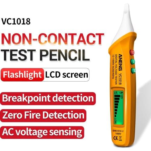 ANENG VC1018 Electric Sensor Tester Pen Digital Intelligent AC Voltage Meter 1000V Voltmeter Buzzer Detector For Electric Tool