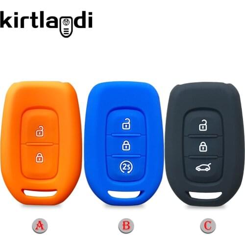 Silicone Key Case Holder Keychain for Dacia Duster Logan Sandero for Renault Laguna Scenic Dokker TWingo Clio 5 Cover Remote Fob