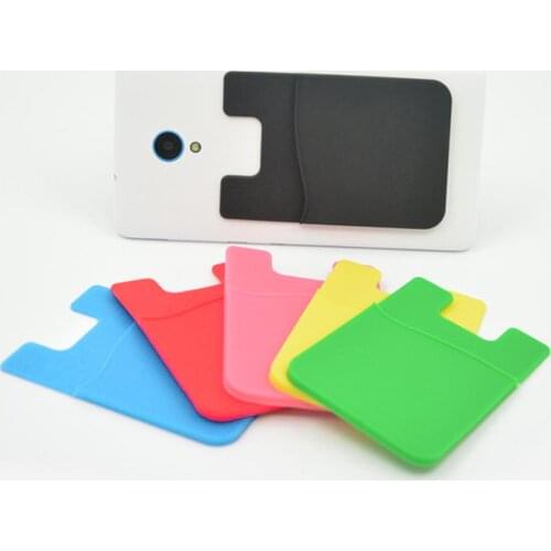 2018 Smart Silicone Mobile Phone Wallet Card Stick On Cash Credit Card Holder Pouch
