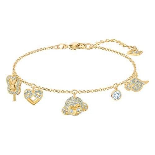 1:1 Fashionable personality Wukong gold stirrup Douyun multi pendant bracelet elegant and delicate ladies silver jewelry