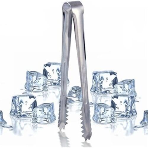 1Pcs Kitchen Tool Stainless Steel Tongs For Barbecue Party Bar BBQ Clip Bread Food Ice Clamp Ice Tong
