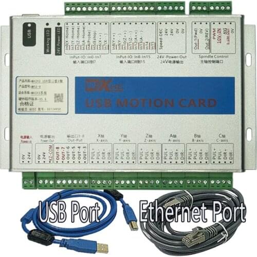 2000KHz Mach3 Mach4 CNC Motion Control Driver Card Breakout Board 3/4/6 Axis USB and Ethernet Port for CNC Machine Controller