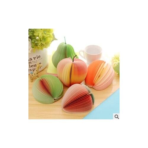24 Pcs/lot Novelty Various Fruit Design Memo Pad Sticky Notes Memo Notebook Pad Promotional Gift Stationery