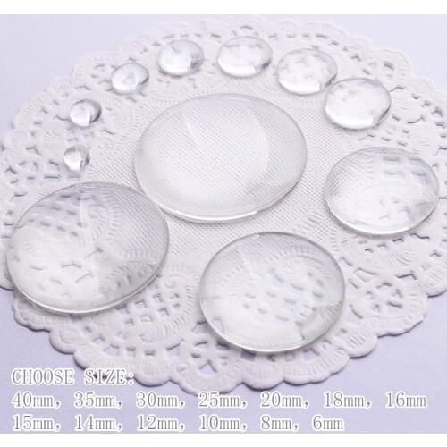 6-30mm,Round Diamond Shaped Glass Cabochon for Pendants Top Quality Flat Back Crystal Cabochon