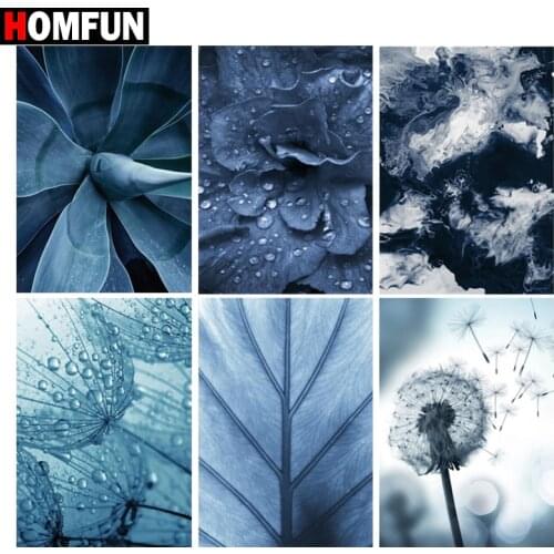 HOMFUN Full Diamond Embroidery "Plant leaf landscape" Diamond Painting Cross Stitch Patterns Rhinestone Unfinished Home Decor