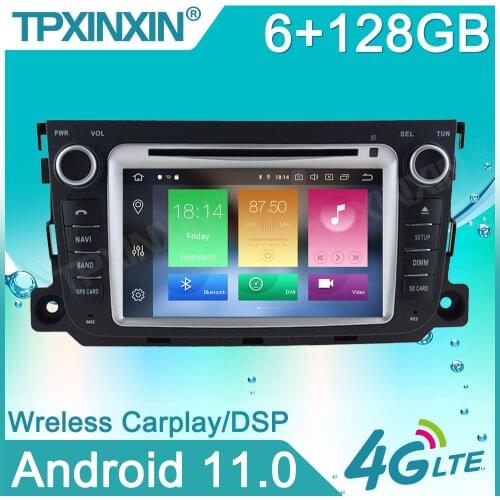 PX6 4+64G Android 10 Car DVD Player for Mercedes Benz Smart Fortwo 2011 2012 2013 2014 Car GPS Radio Carplay Bluetooth 5.0 HDMI