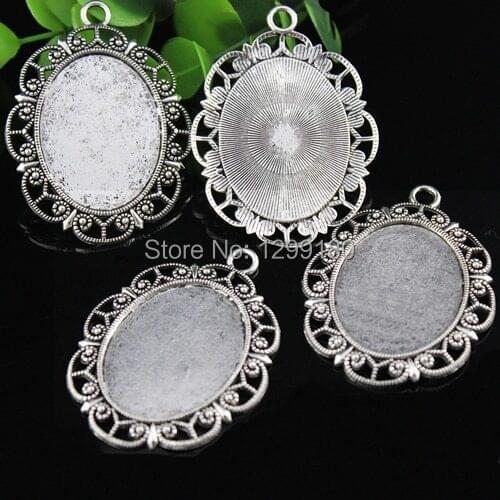 Fit 30x40mm Cabochons Summer Fashion Cameo/Glass Frame bezel Settings Tray blank DIY Accessory Making 5pcs/lot K00231