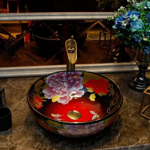 China Procelain wash basin sink ceramic art sinks Countertop wash basin ceramic bathroom sinks ceramic wash basin