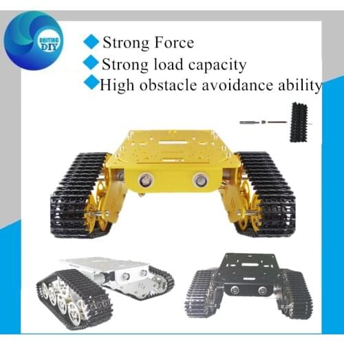 Tank Chassis Kit Tank Chassis Robot For Arduino Tracked Caterpillar Track Chain Vehicle Mobile Platform Tractor DIY RC Toy T300
