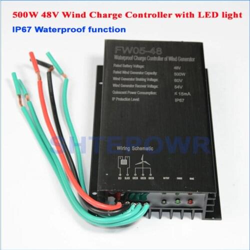 Controller for wind generator system rated power 500W wind turbines apply 48V system work