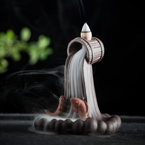 Backflow Incense Burner Mountain Smoke Waterfall Cone Incense Censer Living Room Decoration Aromatherapy Fountain Censer
