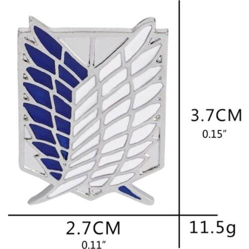 L5YA Anime Wing of Liberty Souvenir Pins Badges On Titan Scouting Legions Brooch