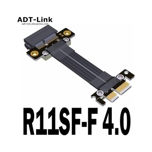 Gen4.0 x1 to x1 Riser Graphics Card Ribbon Extension Cable Open Type Connector Gen 4.0