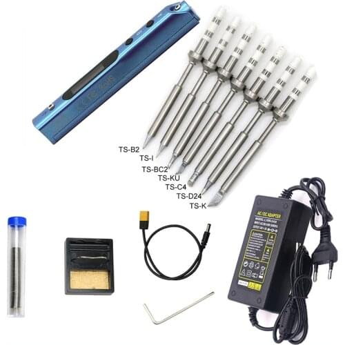 SQ001 STM32 processor mini portable Smart electric soldering iron Digital display welding tool with DC 24V Power supply