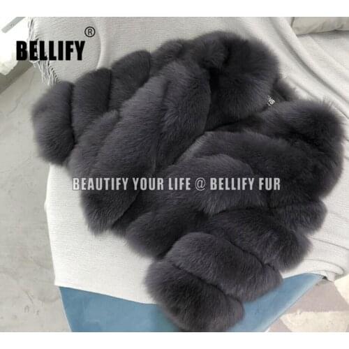 Brfitish Style Fashion twisted Style Natural fox fur jackets and coats dark Hot Middle light grey real fox fur winter coats