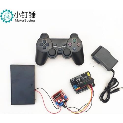 PS2 four-degree-of-freedom servo motor remote control set l298n for arduino manipulator control open source