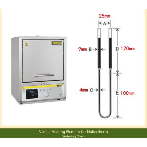 Customizable MoSi2 Heating Elements for High-Temperature Dental Zirconia Faster Sintering Ovens Ivoclar Alpha 600 VITA Vacumat