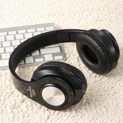 New Wireless Headphones Over Ear Bluetooth Headphone Foldable Headset Adjustable Earphone With Mic For TV Cellphone Huawei PC