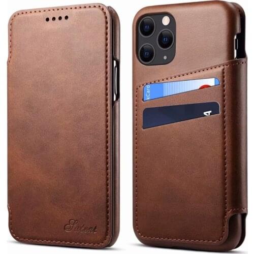 New Flip Phone Case For iPhone 11 Pro Max Luxury Leather Case For iPhone 12 11promax phone case bag coque