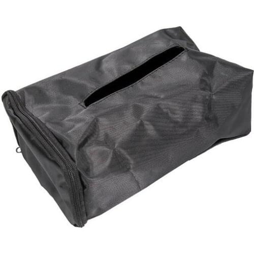 Car Black Tissue Box Armrest Seat Back PU Leather Tissue Box Napkin Holder Tissue Holder Car Seat Box Auto Accessories