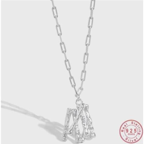 HI MAN Korean INS Texture Simple Wild Branch Clavicle Chain S925 Sterling Silver Necklace Women