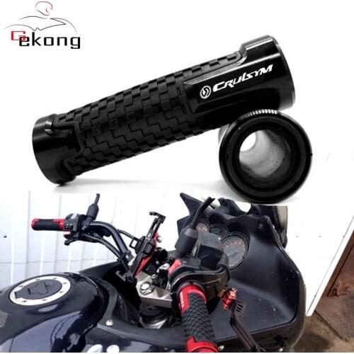 7/8'' 22mm Motorcycle Handlebar Grip CNC Aluminum For SYM CRUISYM 300 2017 2018 With Logo "CRUISYM"
