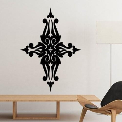 Religion Christianity Belief Church Holy Cross Gothic Silhouette Removable Wall Sticker Mural DIY Wallpaper for Room Decal