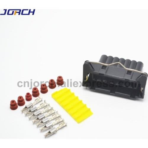 5 Sets Tyco / Amp 3.5mm 7pin female engine plug automotive waterproof wire connector