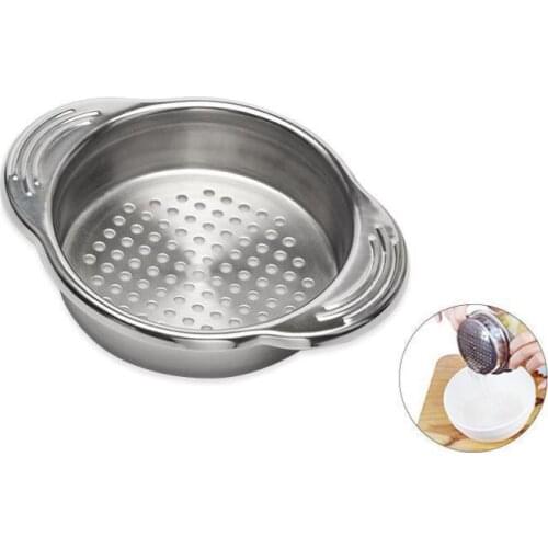 Stainless Steel Food Can Strainer Sieve Tuna Press Lid Oil Remover Drainer Can Water Filter Colander Kitchen Tool Home Gadget SN