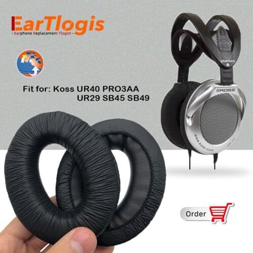 EarTlogis Replacement Ear Pads for Koss UR-40 UR29 SB45 SB49 PRO3AA Headset Parts Earmuff Cover Cushion Cups pillow