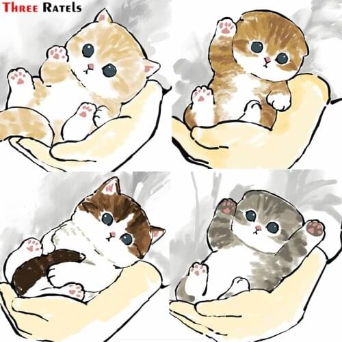 Three Ratels F245 Fascinating Kitty Cats Anime Cartoon Stickers For Skateboard Laptop Suitcase Motorcycle Car Decal Decoration