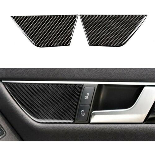 High Quality Carbon Fiber Interior Door Panel Cover Trim For Mercedes Benz C Class W204 2007-2013