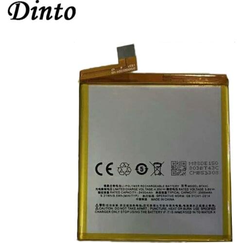 DINTO High Quality BT43C 2500mAh Battery for Meizu M2 mini Replacement Li-ion Polymer Batteries for Meilan 2 Mobile Phone