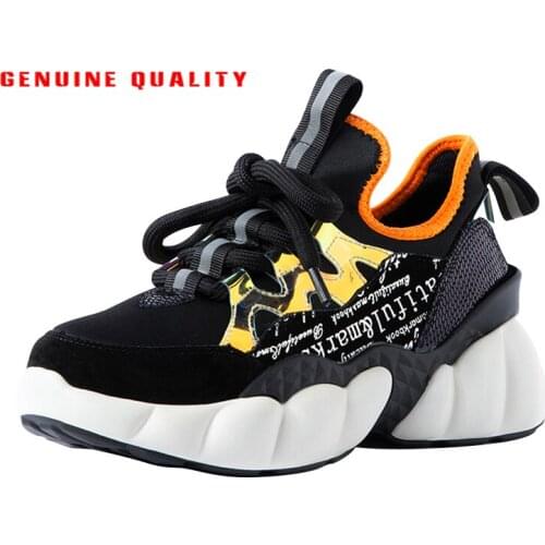 FUJIN 2021 white shoes woman sneakers genuine leather shoes lace up classic flat couple shoes woman casual shoes big size 46