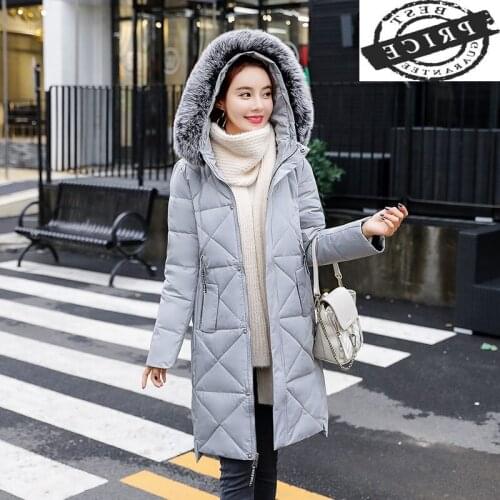 Female Down Winter Jacket Women Real Fox Fur Hooded Clothes 2021 Korean Warm Duck Down Coat Long Thick Coats Hiver 2022-2