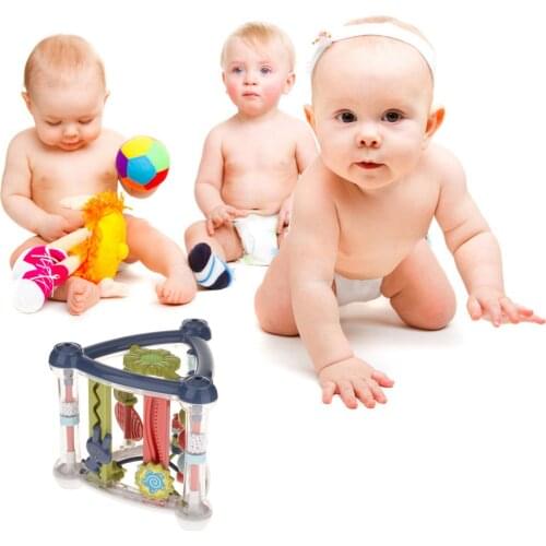 1pc Baby Activity Cube Toy Kids Development Animal Shape Sorting Rattle Toy
