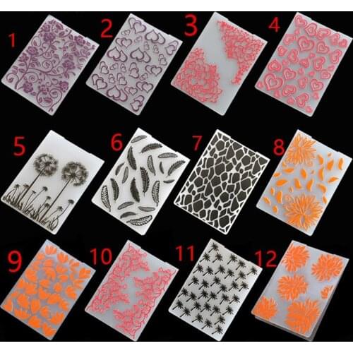 1PCS New Plastic Embossing Folder For Scrapbook DIY Album Card Tool Plastic Template Stamp Card Making Decoration Stencil